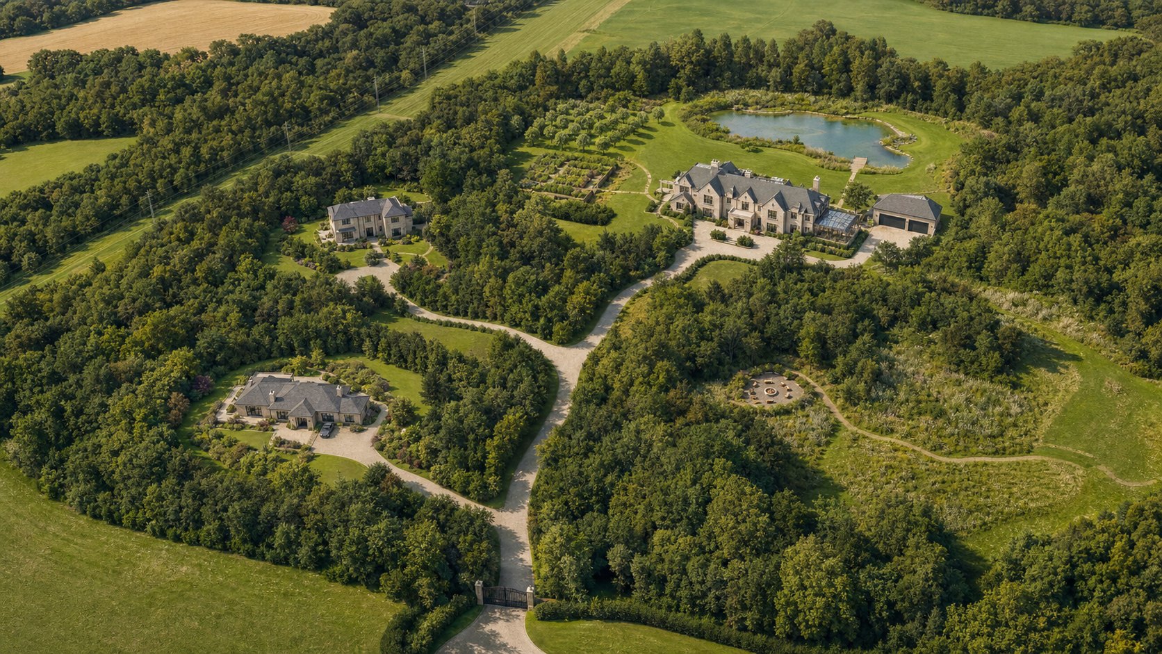 Private family estate set within woodland and meadow